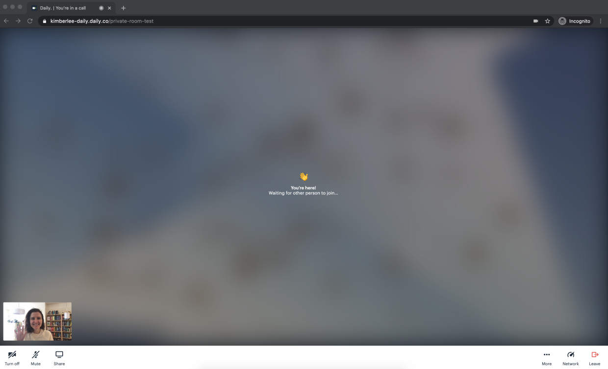 Screenshot of Daily prebuilt UI meeting room