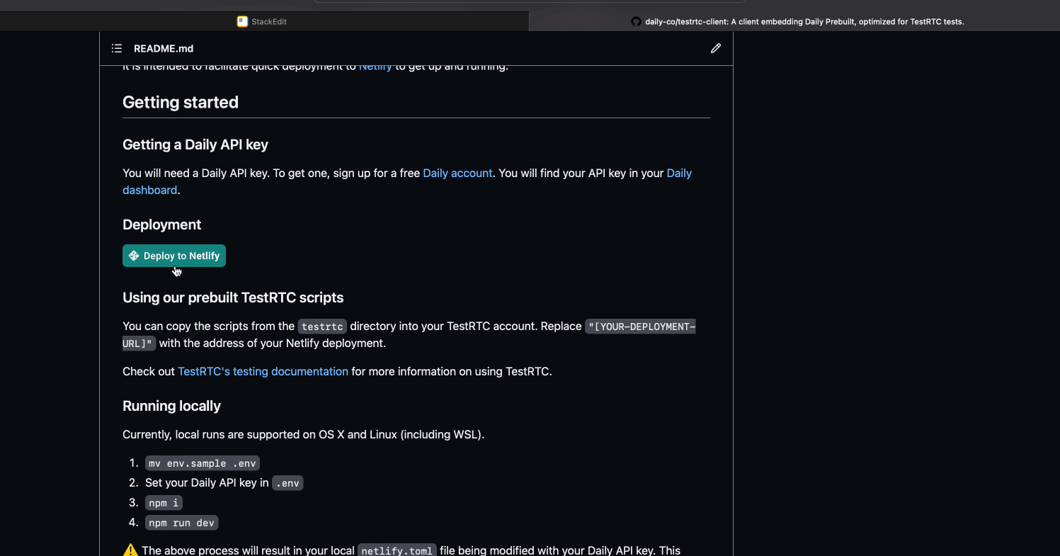 Netlify deployment process