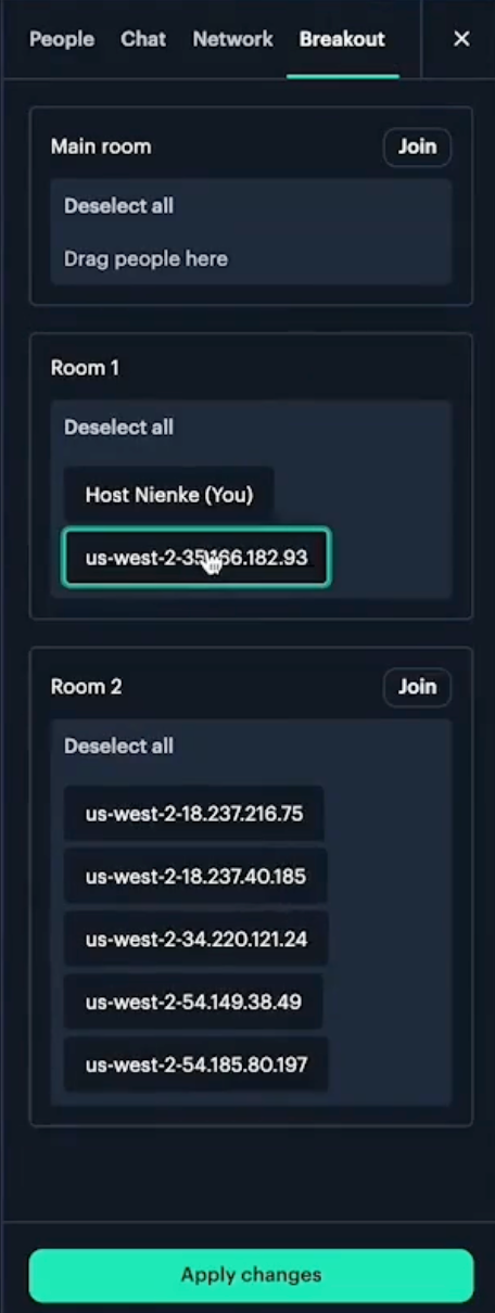 Reassign Daily breakout room participants