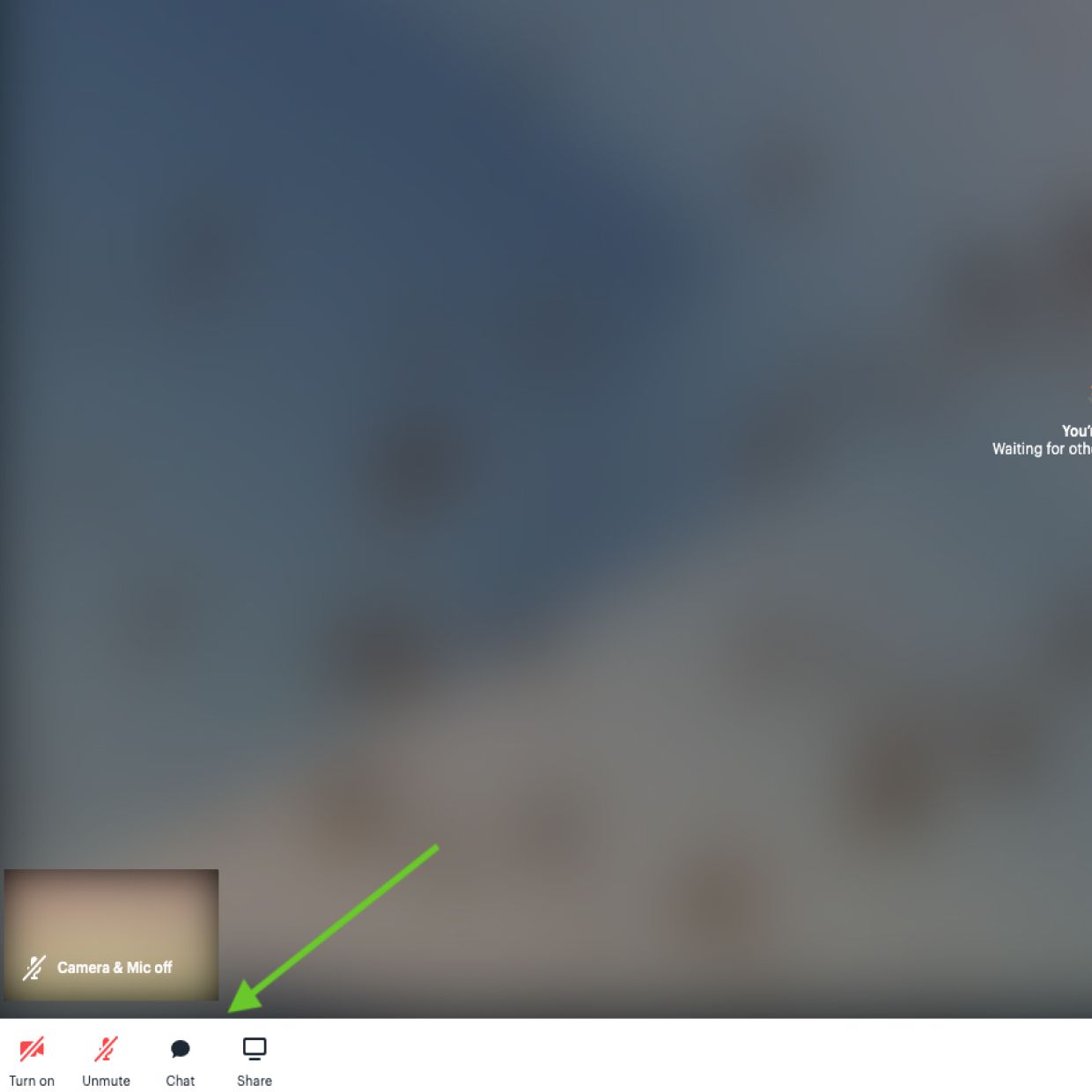 Screenshot of Daily.co call with chat enabled.