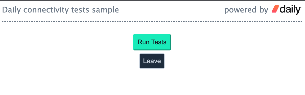 Run Tests button
