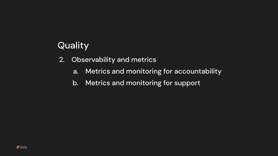 Observability and metrics to monitor WebRTC video quality