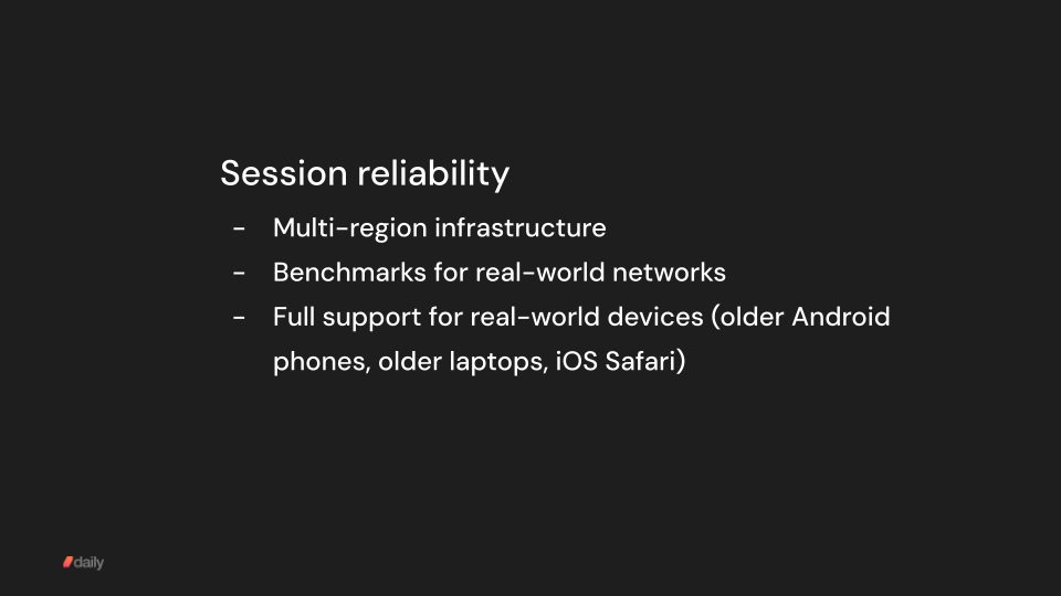 Real-time video session reliability