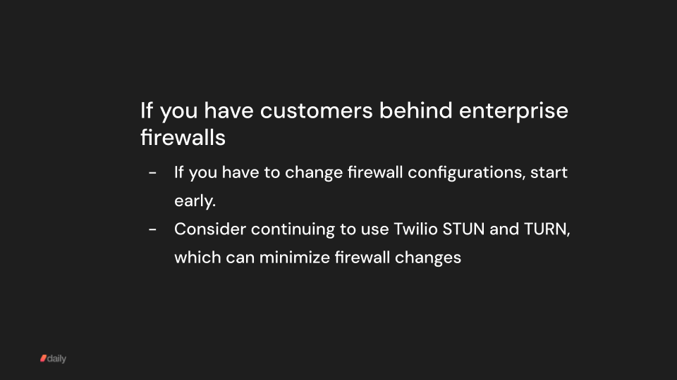 Dealing with enterprise firewalls for video