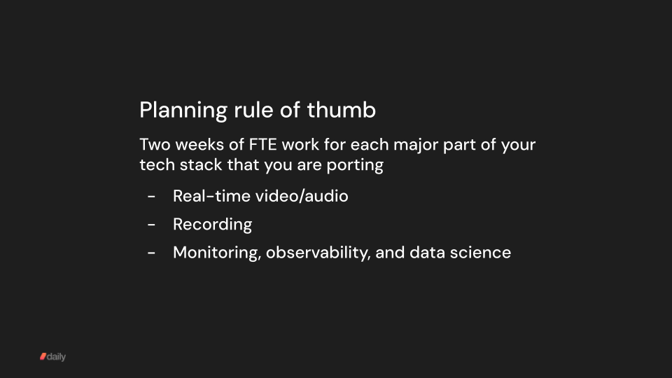 Video migration planning rule of thumb