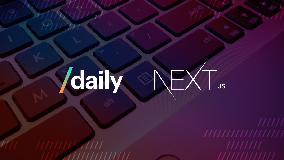 daily and next logos over a keyboard