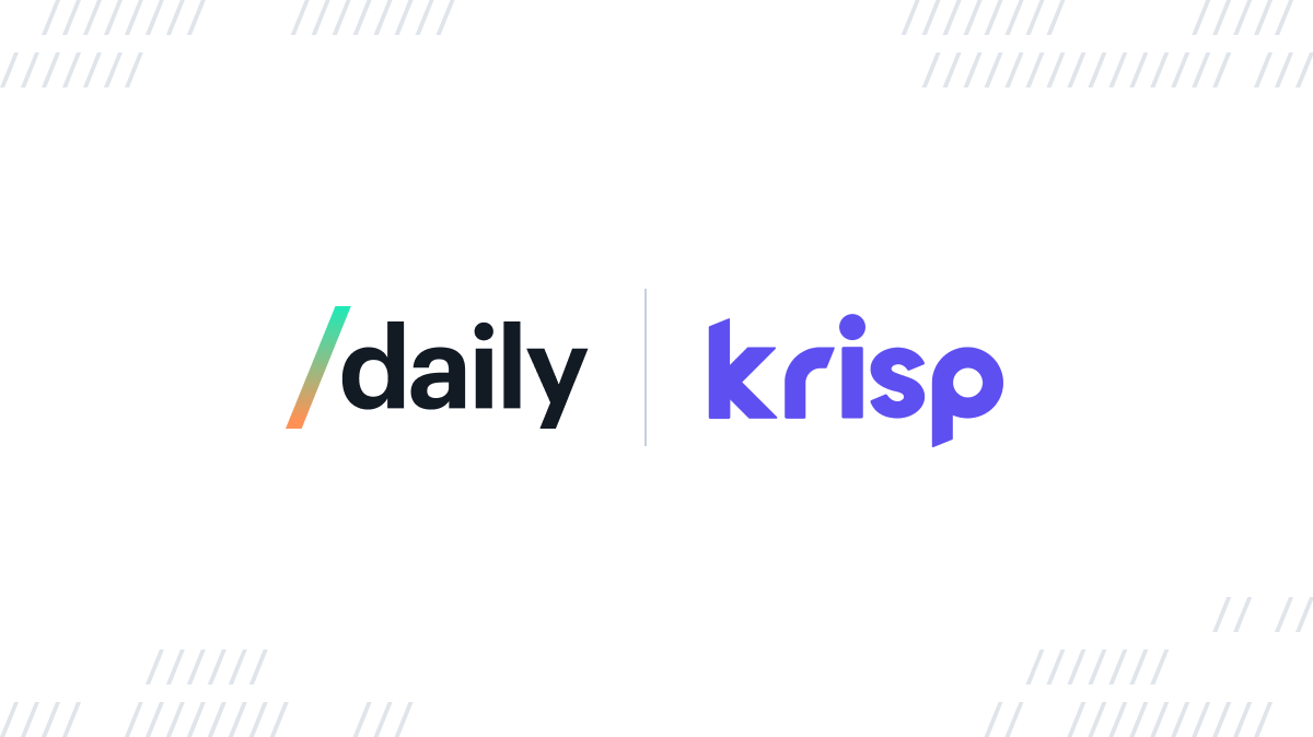 Daily partners with Krisp to provide world-class noise cancellation capabilities