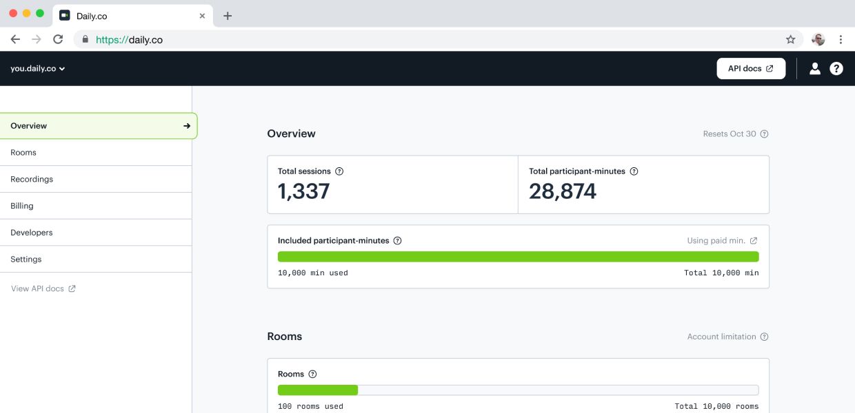 Introducing the new Daily API dashboard