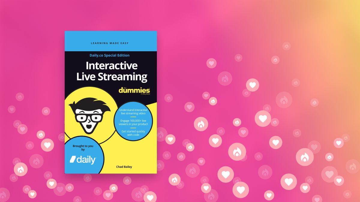 Interactive Live Streaming For Dummies cover on a gradient pink and orange background