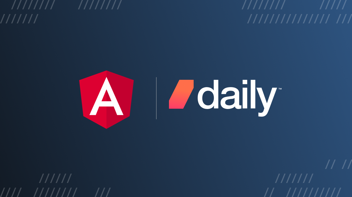 Angular and Daily logos side by side