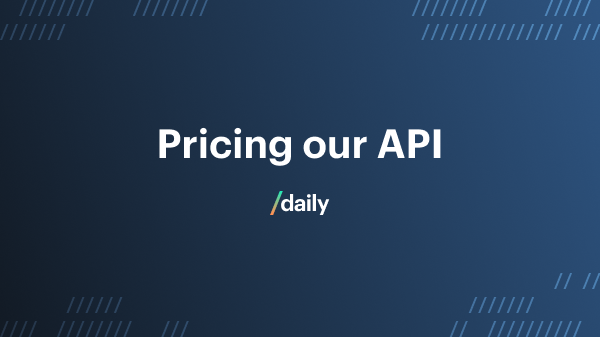 Pricing our video and audio call API