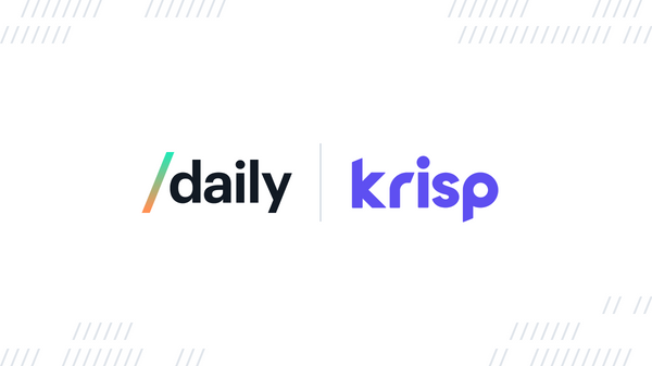 Daily partners with Krisp to provide world-class noise cancellation capabilities